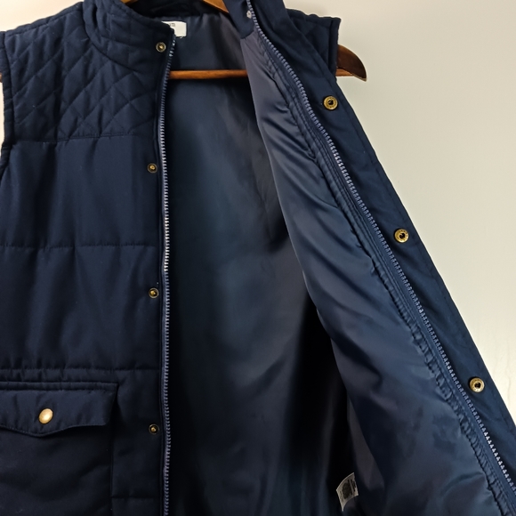 Crown & Ivy Kids Puffer Vest Size L Navy Blue Quilted Full Zip - Picture 4 of 7